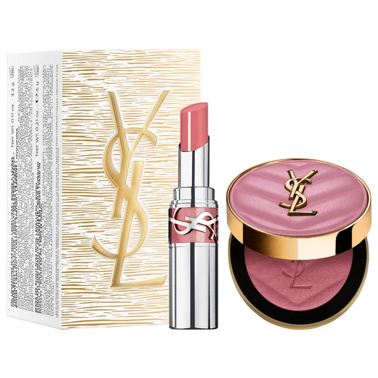 YSL Iconic Pink Make Me Blush & Loveshine Lip Oil Stick Set New Limited Edition